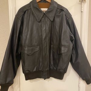 Brown leather jacket